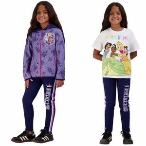 Disney Character Kids Girls 3-piece Sweater Fleece Set ~ PRINCESS, Size 3- NWT